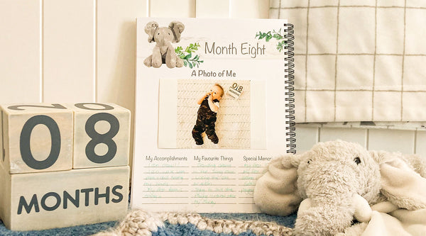 Five ways to take your monthly milestone photo if baby is on the move