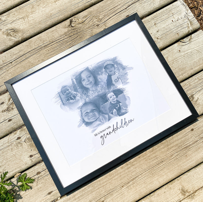 grandparent print photo -life is better with grandchildren