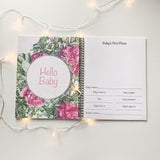 Peony design Pregnancy Journal, Hello Baby pages