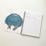 wedding memory book- peonies - pop the champagne